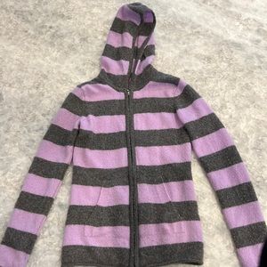 Cashmere Aqua girls zip-up hooded sweater